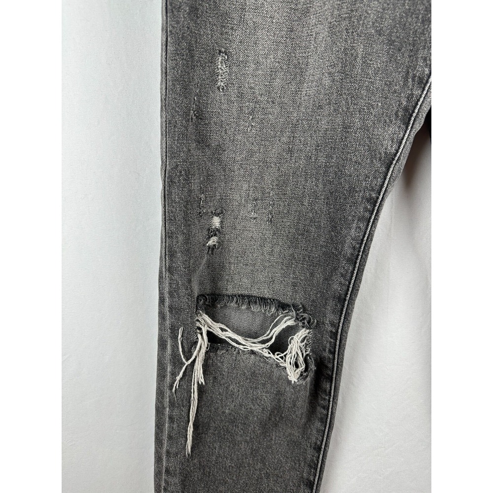 BDG Slim Straight Jeans 27 Black Distressed Ripped High Rise Grunge Streetwear - Picture 14 of 14